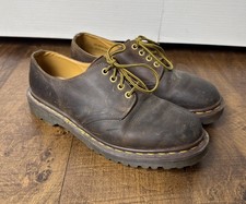 Vintage England Dr Doc Martens 1561 Brown Leather Oxford Crazy Horse Men 8UK 9US