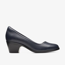 Clarks Originals Womens Emily2 Ruby Navy Leather 26174883