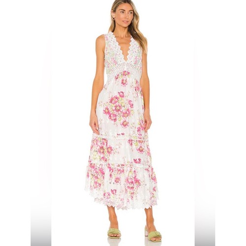 REVOLVE LoveShackFancy White Maxi Dress Size 4 NWT