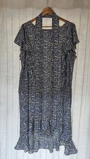 Max Studio Womans Dress.  Size 1x, Hi-lo Below The Knee.