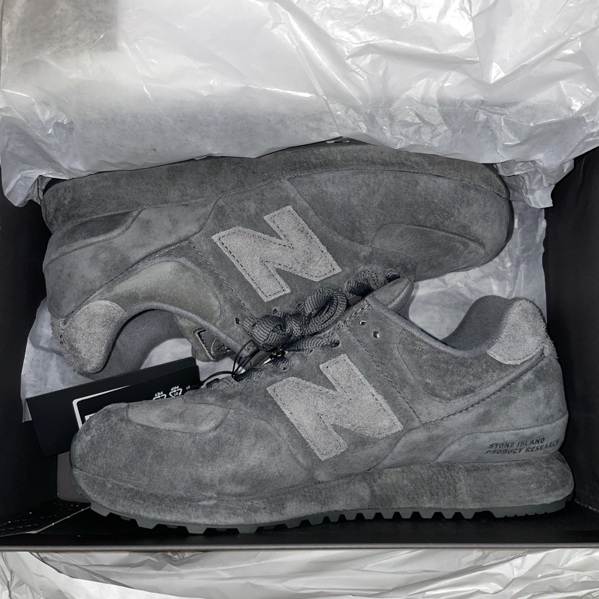 New Balance X Stone Island 574 Ghost Grey UK8.5 Brand In Hand US9