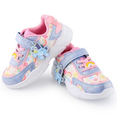 Bluey Mädchen Sneaker | Kinder leichte Sportschuhe mit einfachem Verschluss