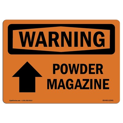 OSHA Waring Sign - Magazine [Up Arrow] with Symbol | Vinyl Label Decal | Prot...