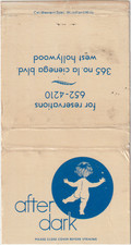 After Dark WEST HOLLYWOOD, CALIFORNIA Bobtail Matchbook Cover