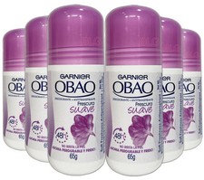 Ladies Garnier OBAO SUAVE Fragrant Deodorant Antiperspirant Woman Roll Ons 6-Pac