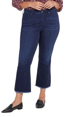 NEW NYDJ Fiona Slim Flare Court Ankle Jeans Women's 24W Raw Edge Tags