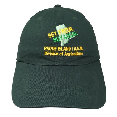 Get Fresh Buy Local Strapback Hat Green One Size Embroidered Otto