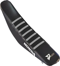 Dcor Seat Cover - Black Sides - Black Top with Gray Ribs Motorcycle 30-10-082