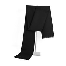 Winter Scarf For Men Ultra-Soft Plaid Tassel Men Scarf Warm 73" x 12" Black