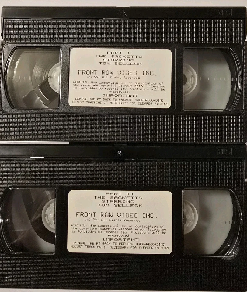 The Sacketts Louis L'Amours VHS 1979 2 Tape Feature.  Pre Owned  - Image 3 of 3