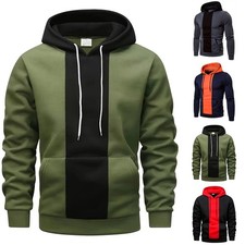 Casual Long Sleeve Men Fleece Hoodie Stretchable Material Regular Fit Design