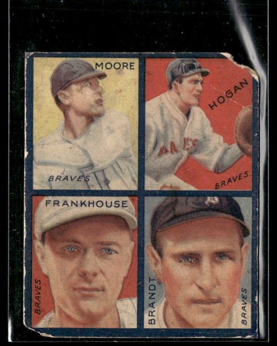 Brandt, Frankhouse, Hogan, Moore #4E 1935 Goudey 4 in 1 card