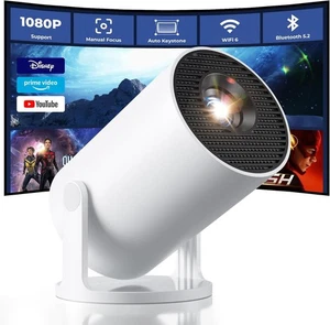 Mini Projecteur avec WiFi et Bluetooth Apps intégrées Smart Projector Support 4K