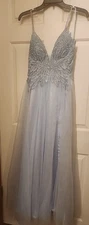 Blondie Nites By Stacy Sklar Formal, Prom, Weddings, Special Occasion Sz 7 Blue