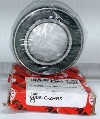 1 NEW FAG 6006-C-2HRS C3 30X55X13mm DEEP GROOVE BALL BEARING NIB **MAKE OFFER**