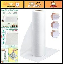 Woven Cotton Iron-On Fusible Interfacing, 16.1" x 10 Yards, White Medium Weight