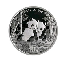 China Panda 2026 Silbermünze 30 Gramm Silber 10 Yuan mit Kapsel ST / BU