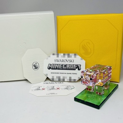 Swarovski Crystal Minecraft Pig Pink Figurine 5701273 MIB
