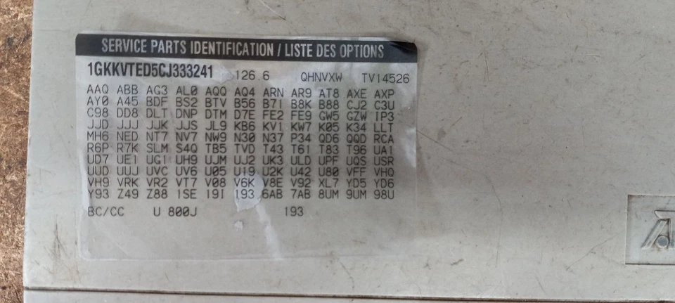 Compartimento para tablero de guantera GMC Acadia 2009 2010 2011 2012 Foto 3 de 4