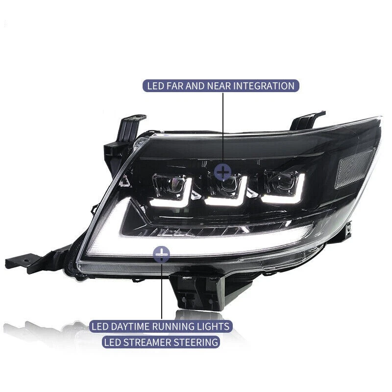 Faros delanteros LED DRL Señales de giro secuencial para Toyota Hilux Vigo 2012-2014 Foto 4 de 4