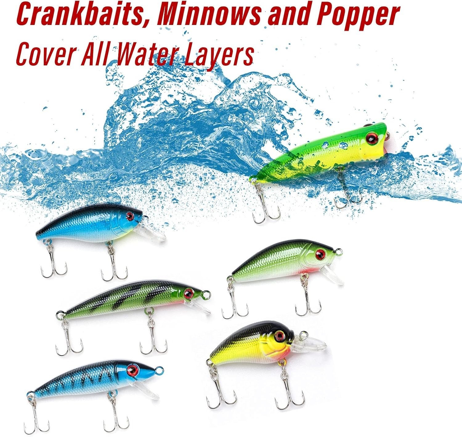 Mega 60-Piece Bass Lures Kit with Soft Swimbaits - Image 9