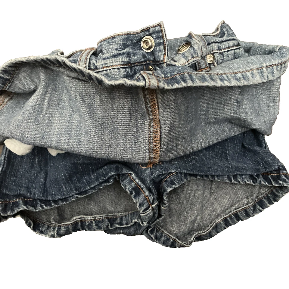 Y2K Roxy 复古蓝色 Jean Skort 尺码 儿童 6(L) 200 年代牛仔裙 — 第 4/4 张图片