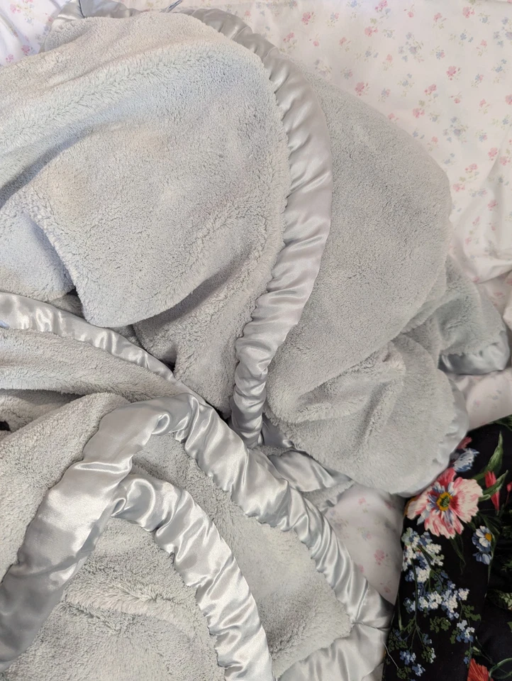 Оригинальный просто потертый шик одеяло редкая сине-зеленый королева два слоя 98 X 95 - Изображение 2 из 4