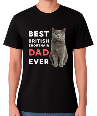 Lustiges Geschenk T-Shirt Best British Shorthair Dad Ever Katzenliebhaber Haustier Vater Shirt
