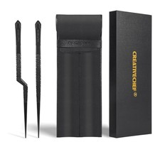 New CREATIVECHEF Chef Tweezer Tongs, Professional Kitchen Tweezers, Precision