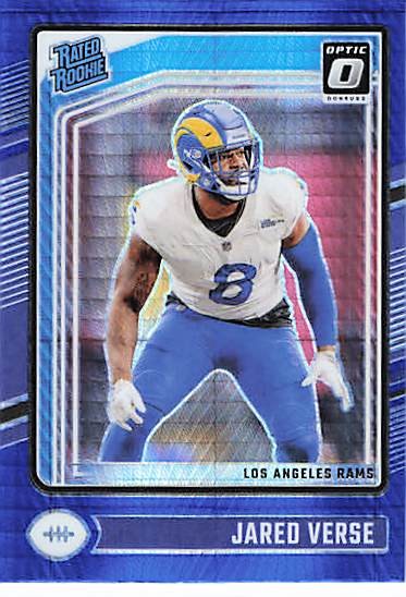 2024 Panini Optic Rated Rookies Blue Hyper Jared Verse Rookie #242 Rams