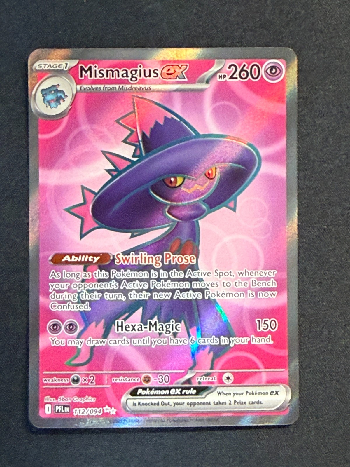 Mismagius ex Ultra Rare ME02: Phantasmal Flames 112/094 NM