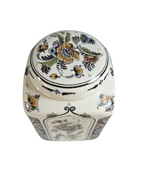 Tea Container Holland Blue Westraven Handmade Delftware - Member of Royal Delft