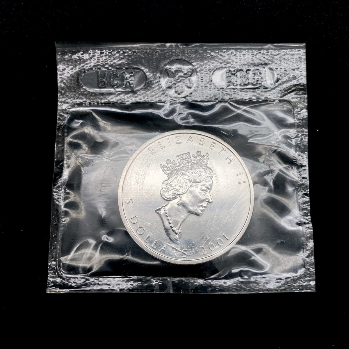 Canadian Maple Leaf Uncertified Silver Bullion Coins 2001 for sale
