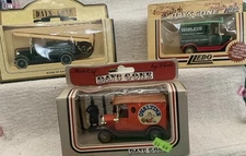 3 Cute Days Gone by Lledo  OVALTINE Truck, Dennis Fire Eng, Hamley Toy Truck