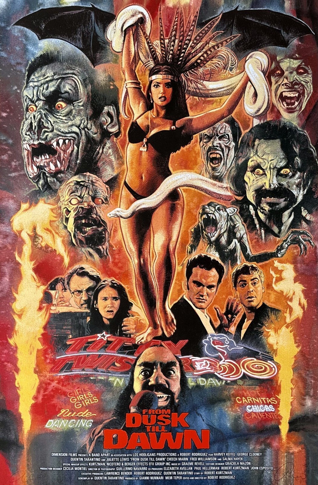 FROM DUSK TILL DAWN 1996 poster print 24x36