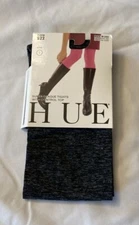 Hue Super Opaque Tights w/ Control Top ~ Size 1 ~ Color Graphite Heather