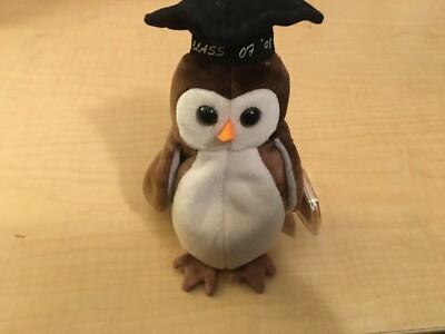 TY Beanie Baby WISE THE OWL Rare/Retired Vintage Birthday May