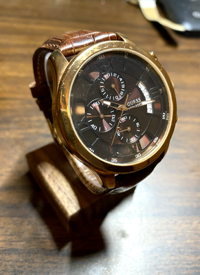 Guess chocolate watch GUESS Camouflage 42.5mm Chocolate Dial - Copper Tone Steel  main image 4