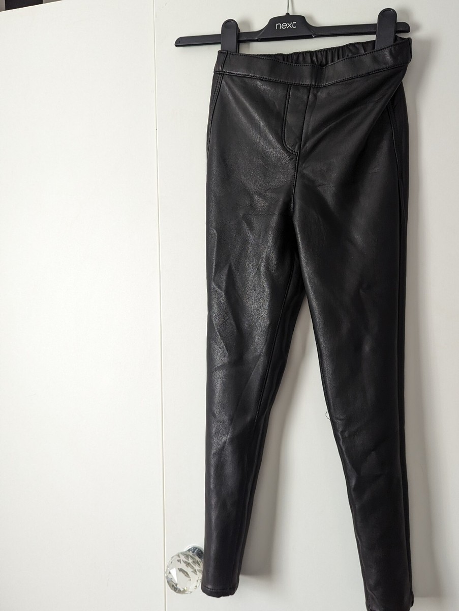 Next Girls Leather Look Skinny Trousers UK
