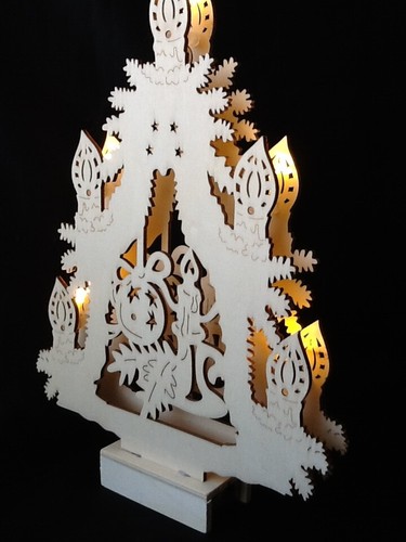 traditionelle Licht Fenster Weihnachtsdeko mit Batterie - Bild 5 von 9
