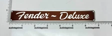 Fender Deluxe Tweed Brown Amplifier Badge Custom Made Aluminum