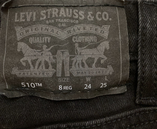 LOT of 2 Boys Skinny Denim Jeans-Levi's 510 Black & Old Navy Gray (Size 8) - Picture 8 of 8