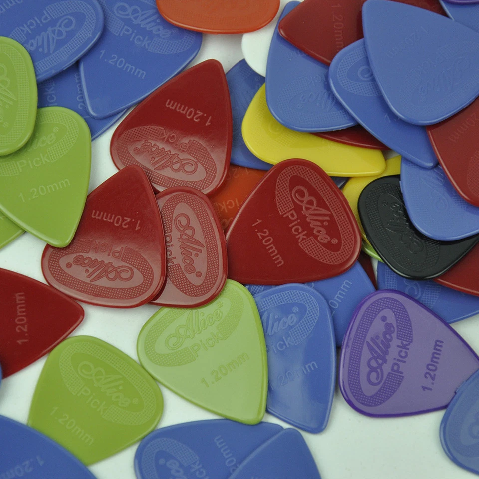 Lote de 100 selecciones de guitarra Alice AP-G de nailon para proyectar antideslizantes colores mezclados Foto 4 de 4