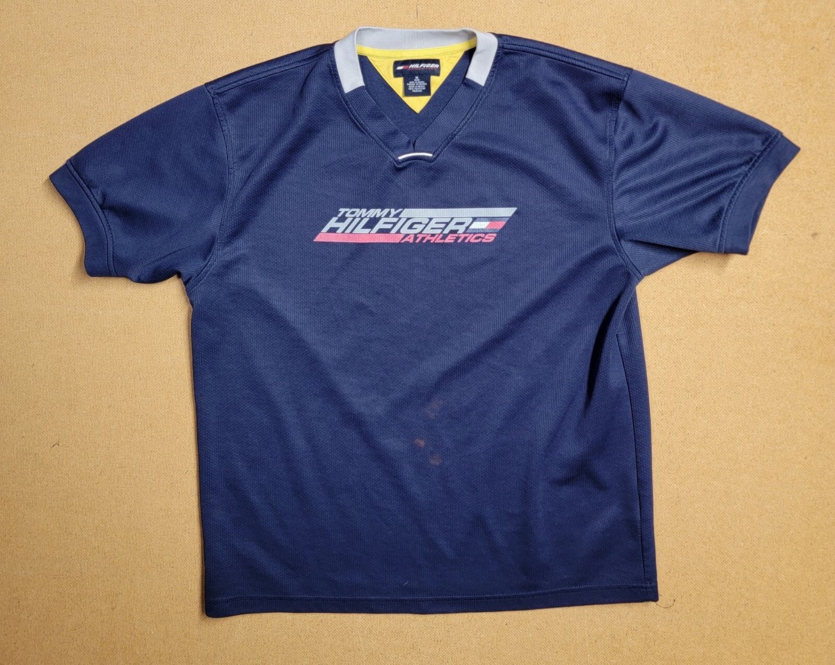 Vintage Tommy Hilfiger Athletics Shirt Jersey Retro 90s Spell Out 