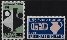 1951 italia repubblica Triennale Milano MH* Linguellato