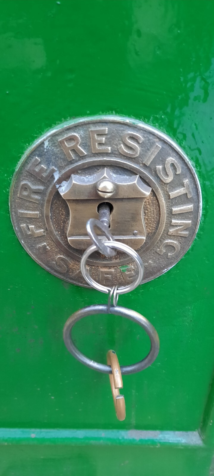 Steam Punk .vintage safe with key eBay