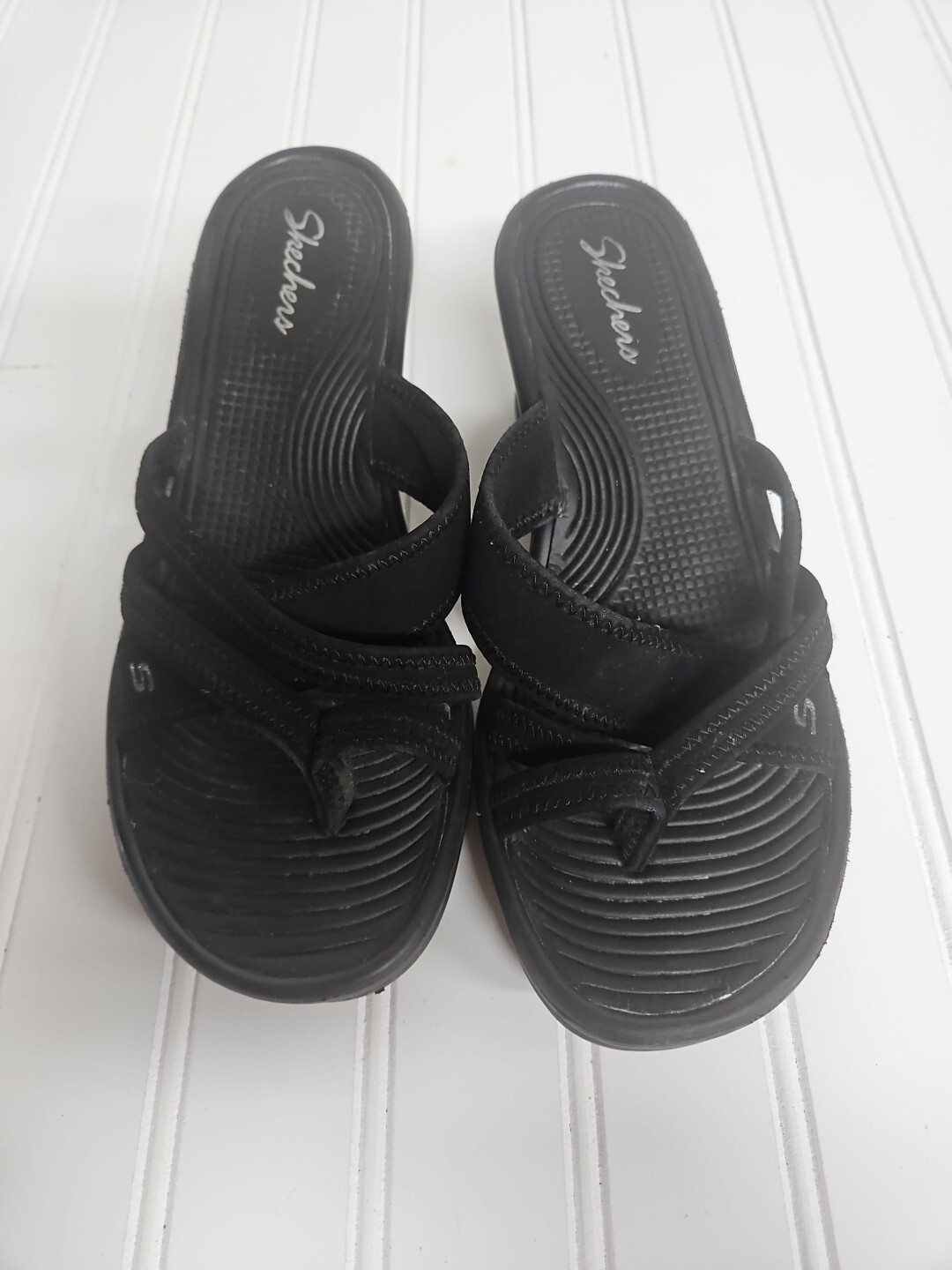 Skechers Women's Rumblers Strappy Wedge Sandals Size