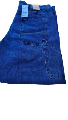 Blue Mountain Carpenter Work Jeans. Blue, Size 38/ 30 Inch Inseam. 