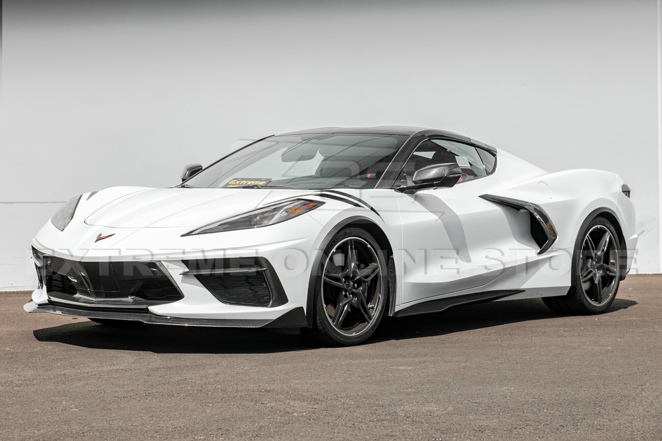 For 20-Up Corvette C8 Stingray MATTE BLACK Front & Rear Wheel Fender ...