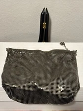 Vintage Whiting And Davis Mesh Purse Silver Very Hard To Find 8 Inch VHTF